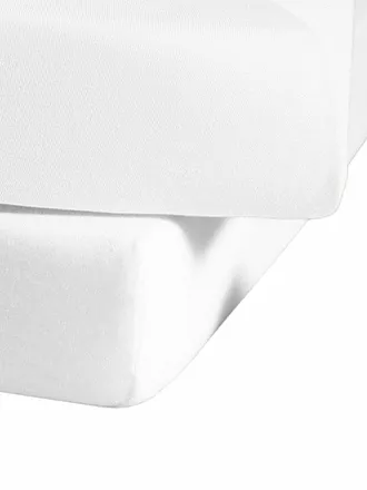 FLEURESSE | Drap-housse en jersey 150x200cm (Bleu clair) | weiss